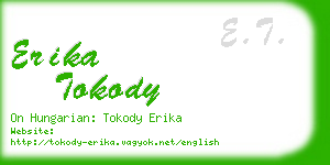 erika tokody business card